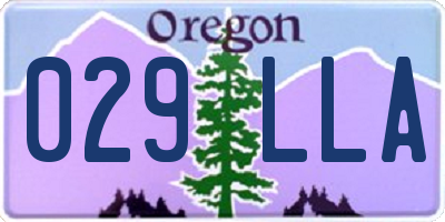 OR license plate 029LLA