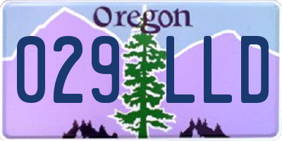 OR license plate 029LLD