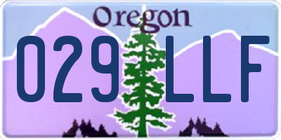 OR license plate 029LLF