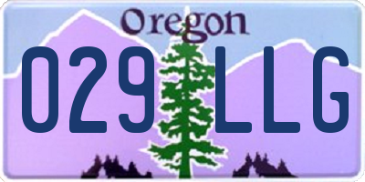 OR license plate 029LLG
