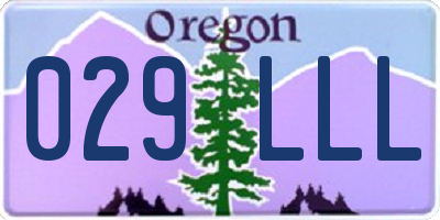 OR license plate 029LLL