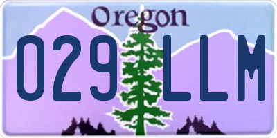 OR license plate 029LLM