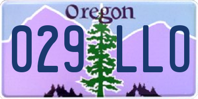 OR license plate 029LLO