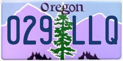OR license plate 029LLQ