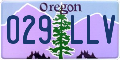 OR license plate 029LLV