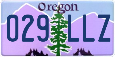 OR license plate 029LLZ