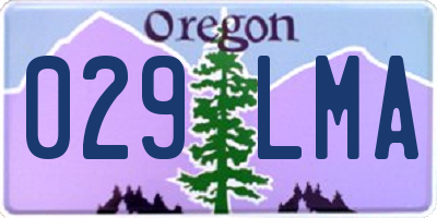 OR license plate 029LMA