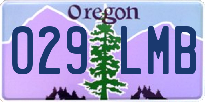 OR license plate 029LMB