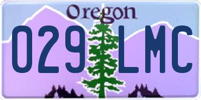 OR license plate 029LMC