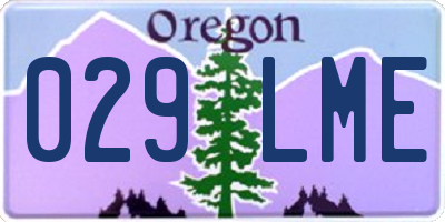 OR license plate 029LME
