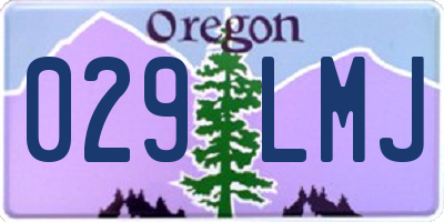 OR license plate 029LMJ
