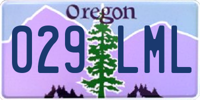 OR license plate 029LML