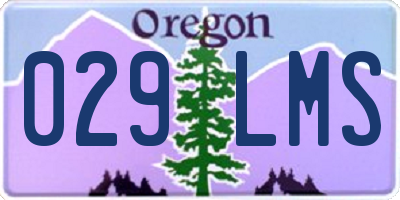 OR license plate 029LMS