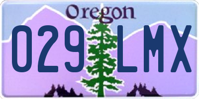 OR license plate 029LMX
