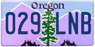 OR license plate 029LNB