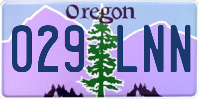 OR license plate 029LNN