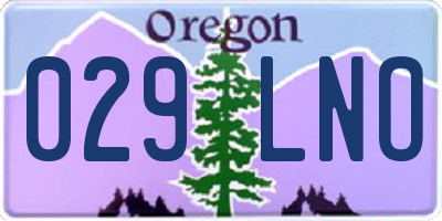 OR license plate 029LNO
