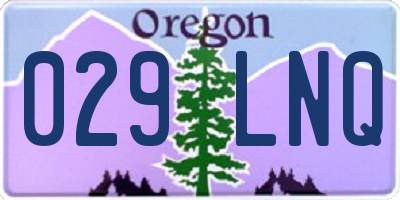 OR license plate 029LNQ