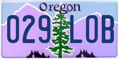 OR license plate 029LOB