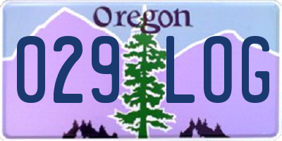 OR license plate 029LOG