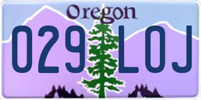 OR license plate 029LOJ