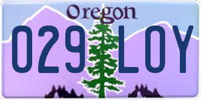 OR license plate 029LOY