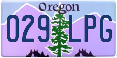 OR license plate 029LPG
