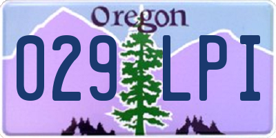 OR license plate 029LPI