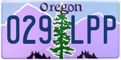 OR license plate 029LPP