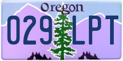 OR license plate 029LPT