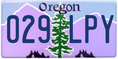 OR license plate 029LPY
