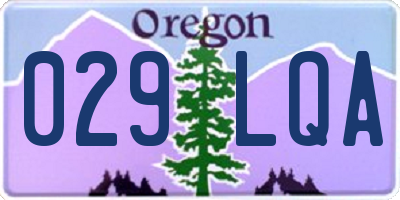 OR license plate 029LQA