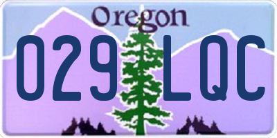 OR license plate 029LQC