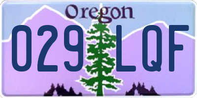 OR license plate 029LQF