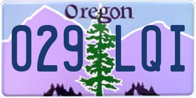 OR license plate 029LQI