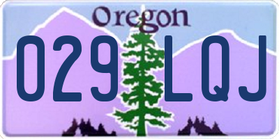OR license plate 029LQJ