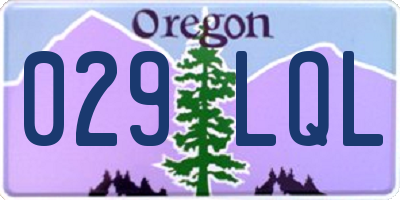 OR license plate 029LQL