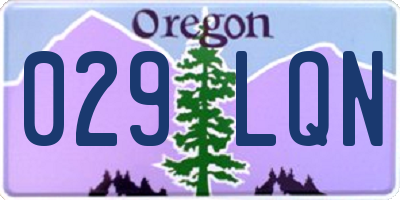 OR license plate 029LQN
