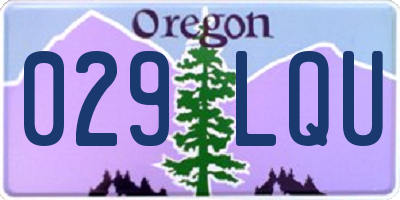 OR license plate 029LQU