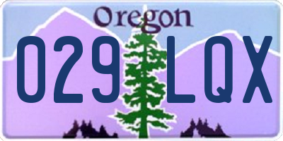 OR license plate 029LQX