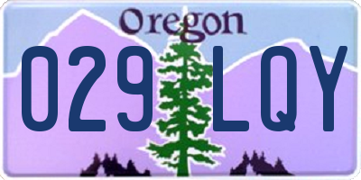 OR license plate 029LQY