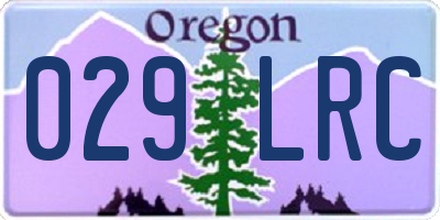 OR license plate 029LRC
