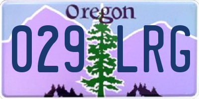 OR license plate 029LRG