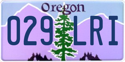 OR license plate 029LRI