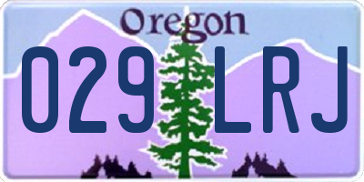 OR license plate 029LRJ