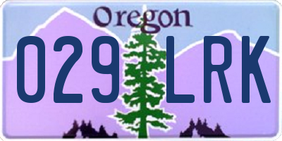 OR license plate 029LRK