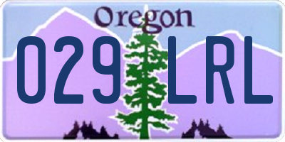 OR license plate 029LRL