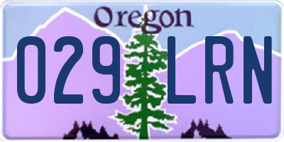 OR license plate 029LRN