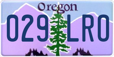 OR license plate 029LRO