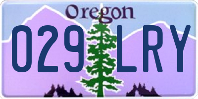 OR license plate 029LRY
